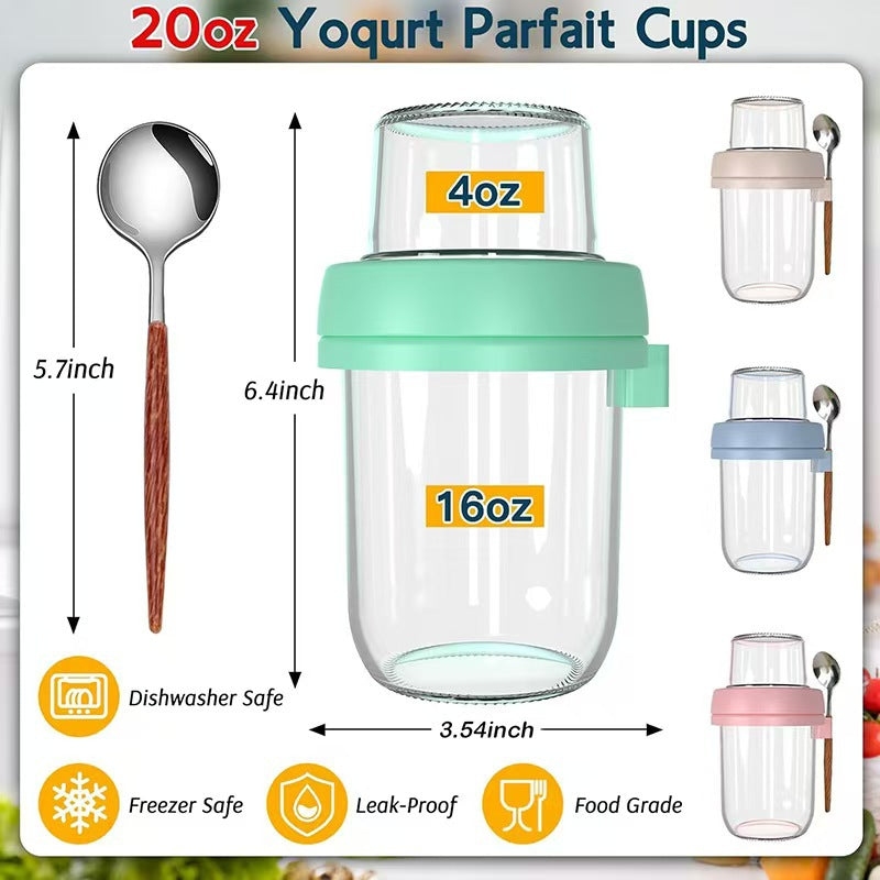 4pcs set glass oat jars