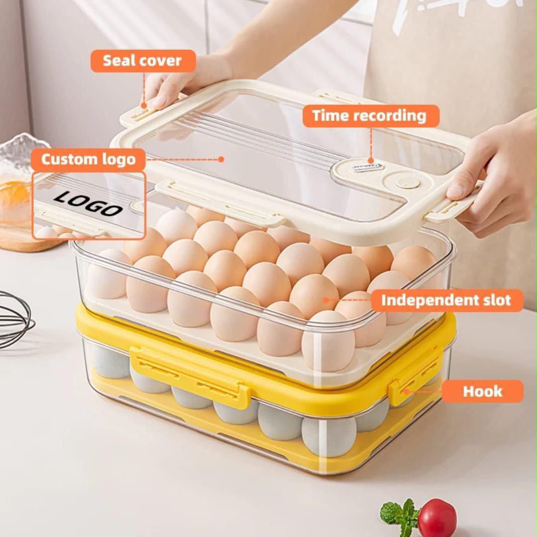 ️24 pcs Egg Storage Box, Refrigerator-Specific Sealed Fresh-Keeping Box, Egg Compartment Storage Box