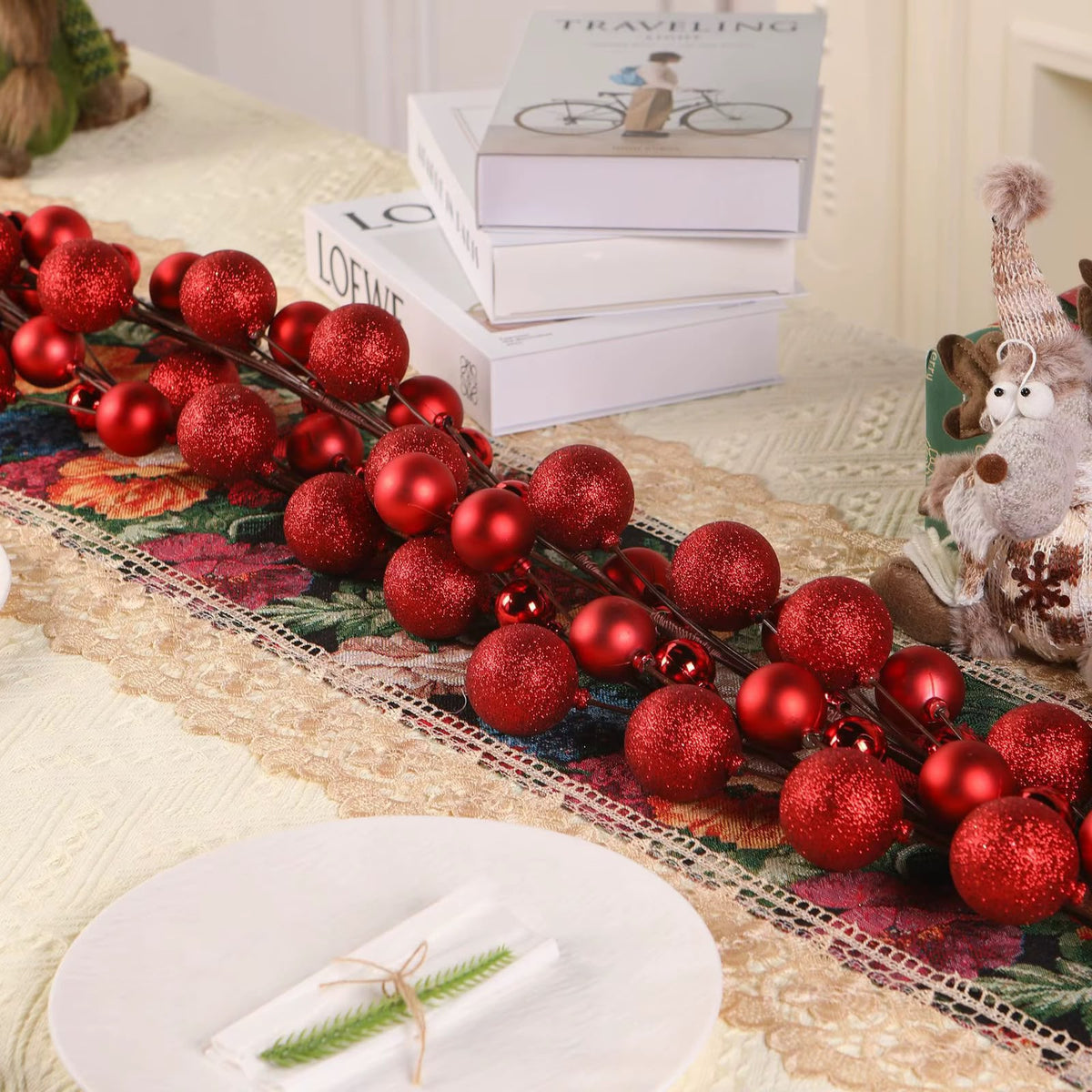 🎄✨ ARTIFICIAL CHRISTMAS BAUBLE GARLAND ✨🎄