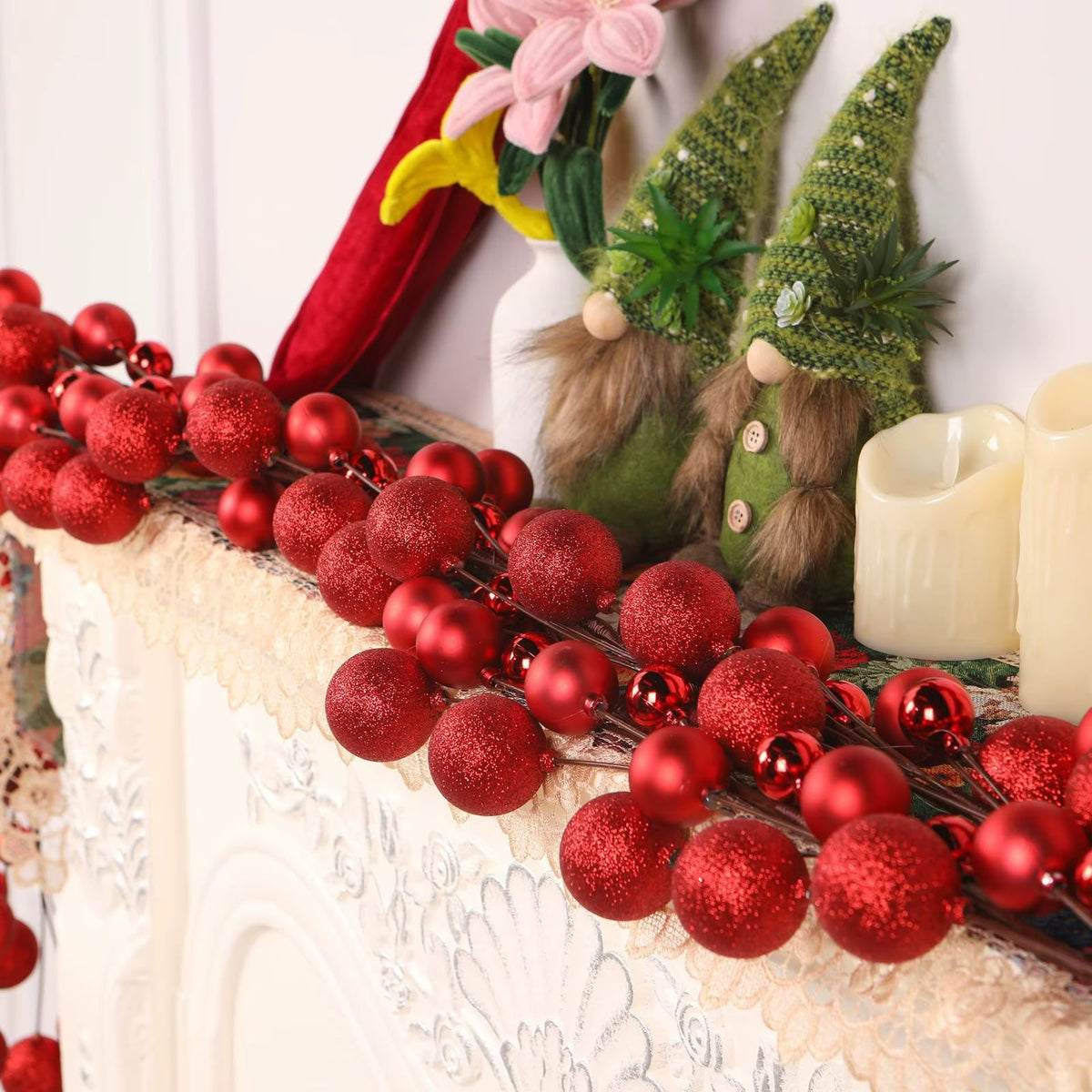 🎄✨ ARTIFICIAL CHRISTMAS BAUBLE GARLAND ✨🎄