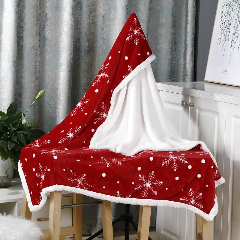 ❄️ PREMIUM REVERSIBLE CHRISTMAS SHERPA Throw Blanket