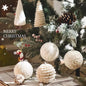 6 Pcs Christmas luxe white decor balls (10cm)