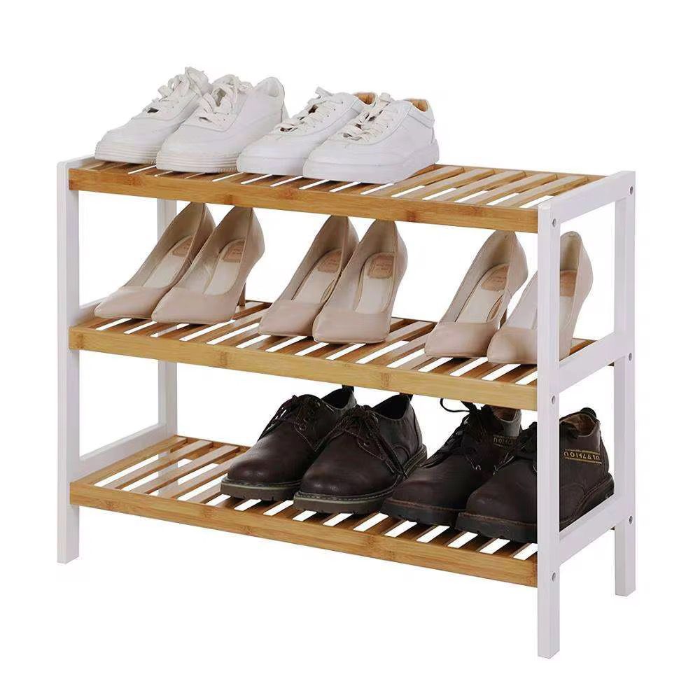 3 Layer Natural Bamboo Shoe Rack / Storage Organizer