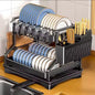 Kitchen Dish Bowl Drainer Rack with Drain Basket Dish Chopsticks