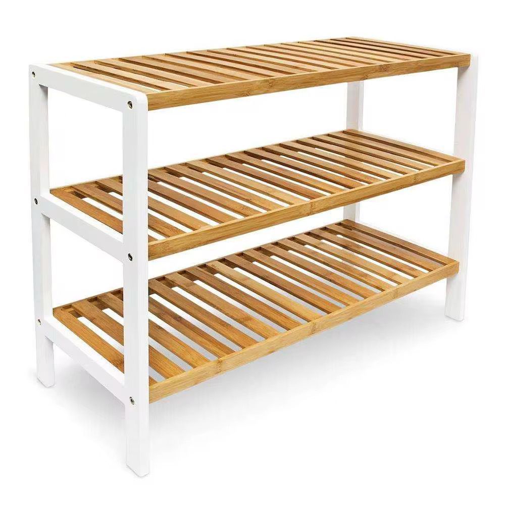 3 Layer Natural Bamboo Shoe Rack / Storage Organizer