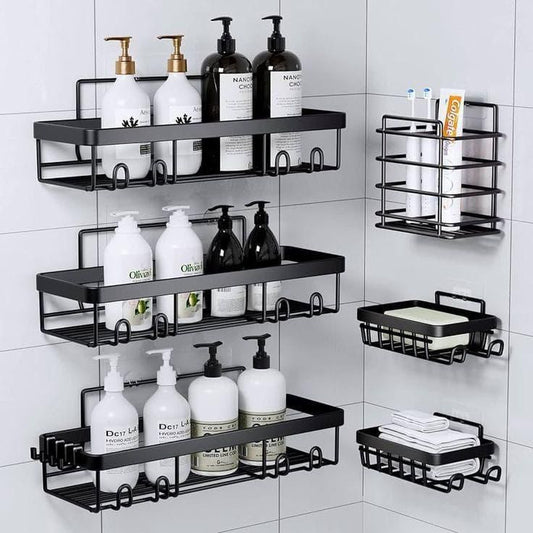 6pcs Set Shower Caddy Shelf / Bathroom Organizer